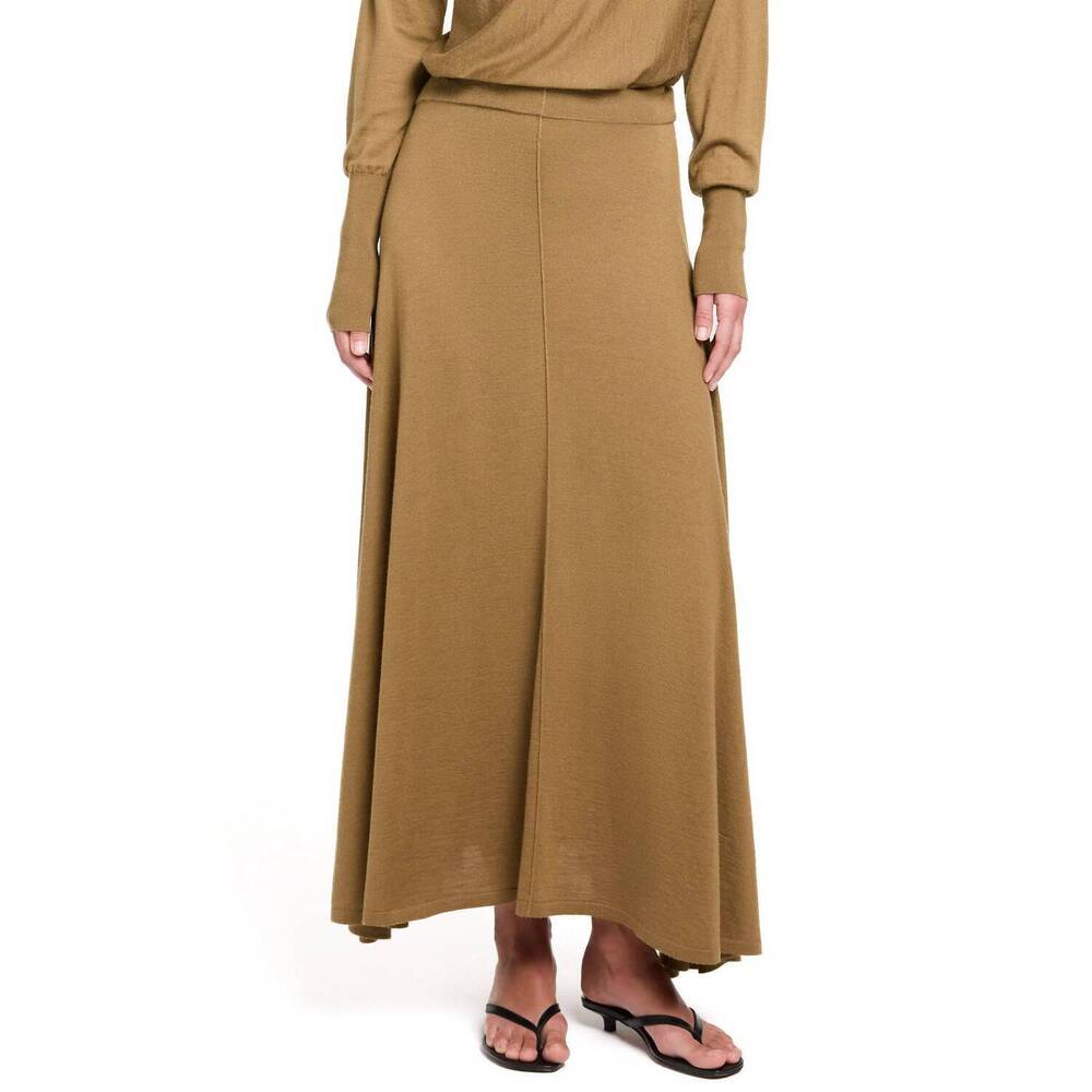 NEW TWP handkerchief hem knit maxi skirt in ermine